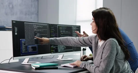 Agile Paarprogrammierung Und Extreme Codierung Stock-Footage 234390860