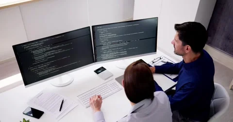 Agile Paarprogrammierung Und Extreme Codierung Stock-Footage 242932413