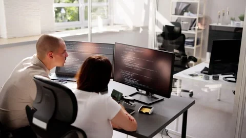 Agile Paarprogrammierung Und Extreme Codierung Stock-Footage 253538685