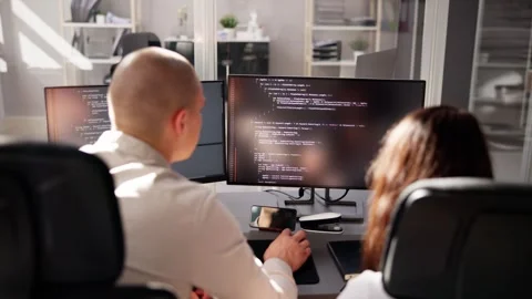 Agile Paarprogrammierung Und Extreme Codierung Stock-Footage 254853841