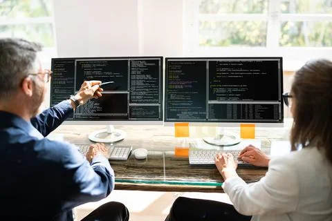 Agile Pair Programming And Extreme Coding Stock-Fotos