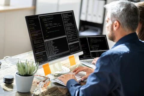 Agile Pair Programming And Extreme Coding 스톡 사진