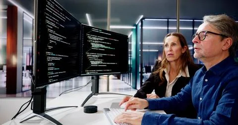 Agile Pair Programming And Extreme Coding Stock-Fotos