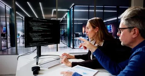 Agile Pair Programming And Extreme Coding Stock-Fotos