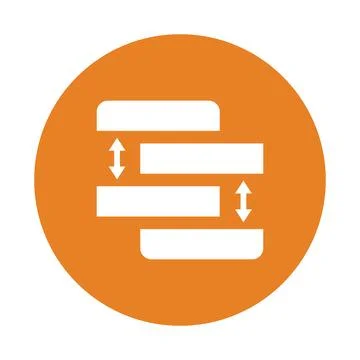 Agile, prioritize, priority icon. Orange color design. Stockillustratie