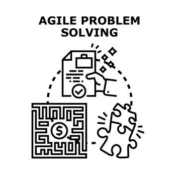 Agile problem solving vector concept illustration Stock Illustration