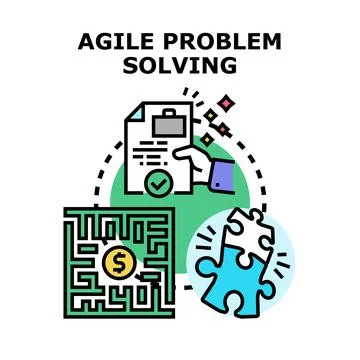 Agile problem solving vector concept illustration Stock Illustration