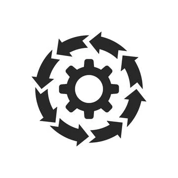 Agile process development growth icon Stock Illustration