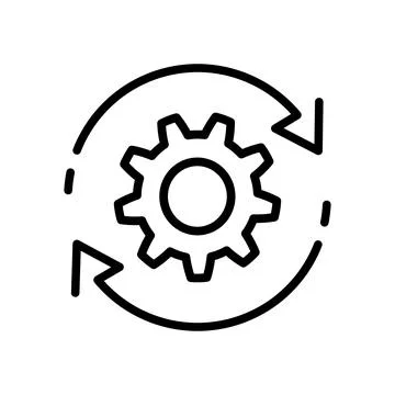 Agile process icon, technology, engine symbol Stock Illustration