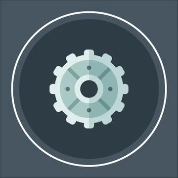 Agile process line icon. Gear, arrow, circle, cycle. Stock Illustration