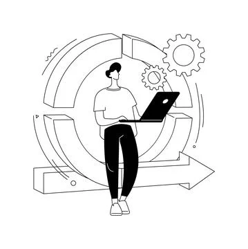Agile project management abstract concept vector illustration. Illustrazione stock