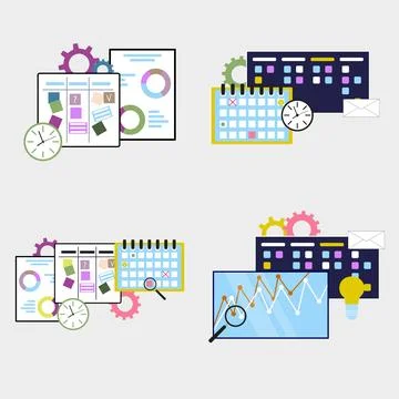 Agile project management concept. Plan and organization tasks Stock Illustration