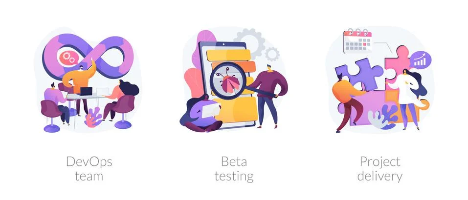 Agile project management vector concept metaphors 스톡 일러스트