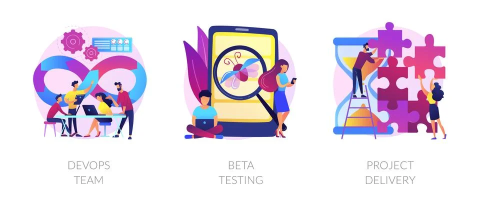 Agile project management vector concept metaphors 스톡 일러스트