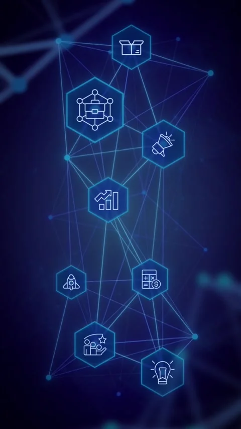 Agile project management vertical animation with line icons Stock Footage 335754694