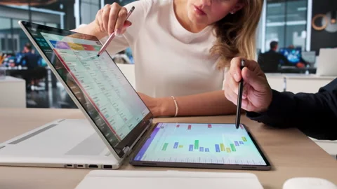 Agile Project Manager Guides Team Using Digital Kanban Board Stock Footage 337225982