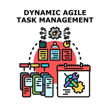 Agile project task management development process concept Stock Illustration