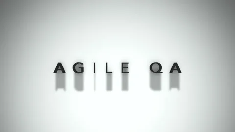 Agile QA 3D title animation matte black text on a white background Stock Footage 300715491