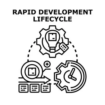 Agile rapid development lifecycle vector concept Illustrazione stock