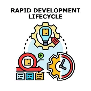 Agile rapid development lifecycle vector concept イラスト素材