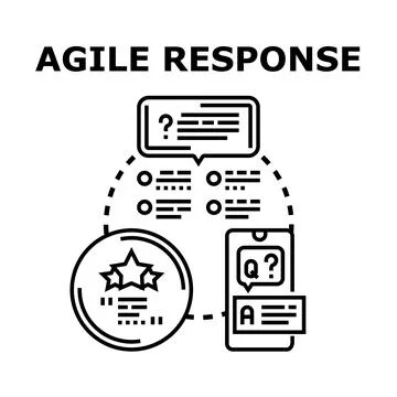 Agile response communication and feedback process vector Stock Illustration