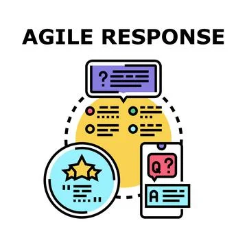 Agile response communication and feedback process vector Stock Illustration