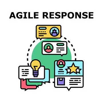 Agile response concept developing business management strategy Stock Illustration