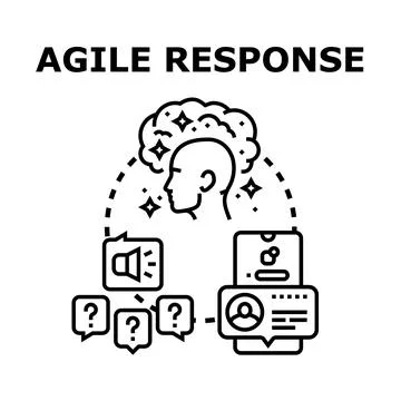 Agile response concept representing quick solution and feedback Stock Illustration