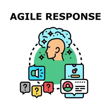 Agile response concept representing quick solution and feedback 스톡 일러스트