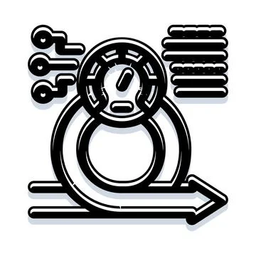 Agile scrum development methodology icon managing project workflow Illustrazione stock