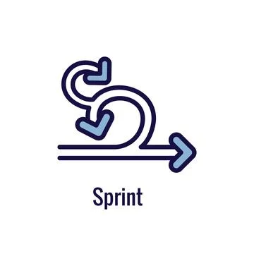 Agile Scrum Process and development icon Stock Illustration