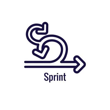 Agile Scrum Process and development icon Stock Illustration