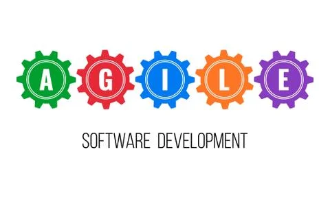 AGILE software development, gears concept Stock Illustration