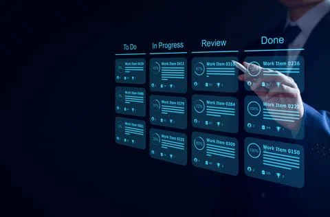 Agile software development or project management using kanban or scrum meth.. 写真素材
