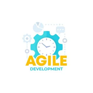 Agile software development process icon 스톡 일러스트