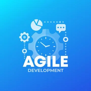 Agile software development process, vector イラスト素材
