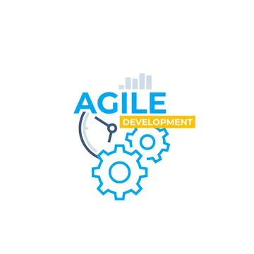 Agile software development, vector icon 스톡 일러스트