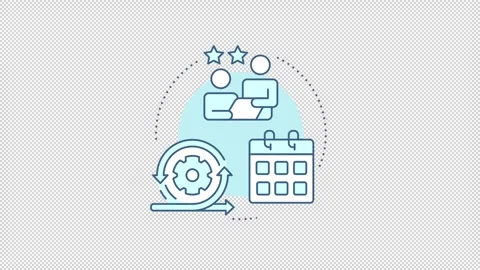 Agile software engineering animated mobile app onboarding Stock Footage 345253693