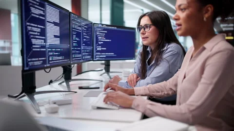 Agile Software Engineers Coding Stock Footage 329304843
