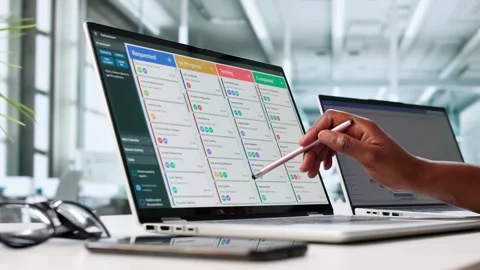 Agile Software Scrum Schedule Content Calendar Stock Footage 312469186
