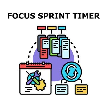 Agile sprint task planning and workflow management Stock Illustration