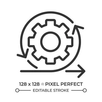 Agile system pixel perfect line icon 库存插图