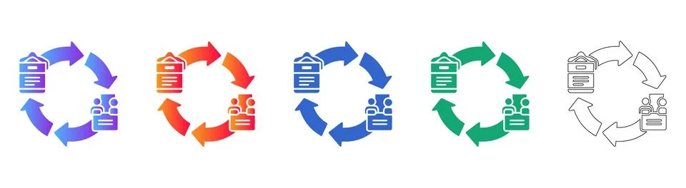 Agile Team Collaboration Process Graphics Stock-Illustration
