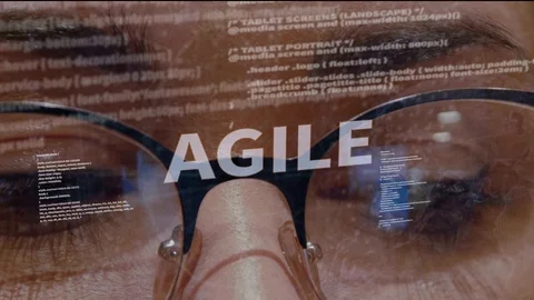 Agile text on background of developer Stock Footage 105658721