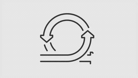 Agile workflow outline animation Stock Footage 344174936
