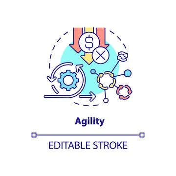 Agility concept icon Stock Illustration