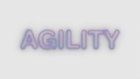 Agility neon effects, text animation on transparent background Vidéo 303498817