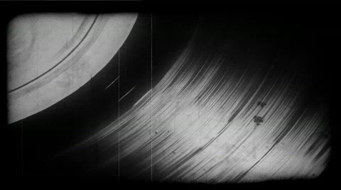Aging 35 mm film vinyl Full HD Stock Footage