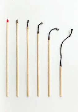 Aging concept with matches Stock Photos