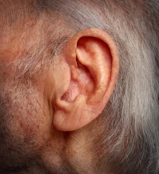 Aging hearing loss Stock Photos